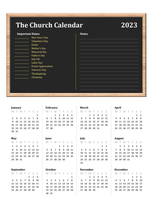 Free Yearly Calendars